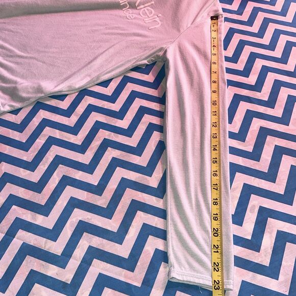 Calvin Klein Performance Wick sz S Women’s Blue Long Sleeve Hooded Tshirt hi-low - Picture 8 of 10